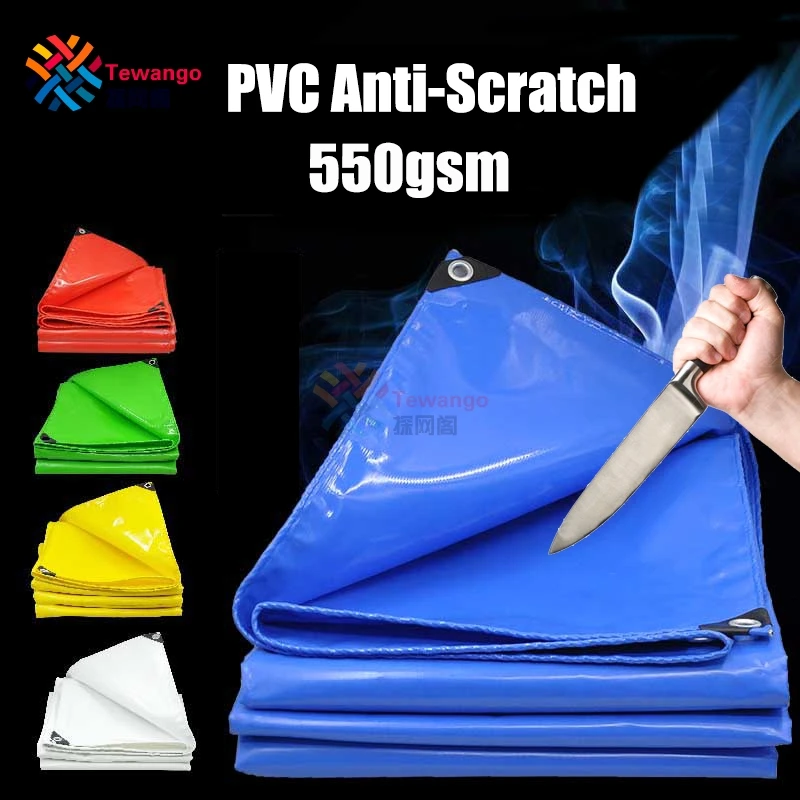 Tewango Customize сверхпрочный ПВХ холст 550GSM водонепроницаемый грузовик брезент