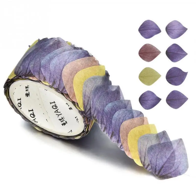 

200Pcs/Roll Petals Washi Tape Sticker Flower Decorative Tape Diameter 3.5cm DIY Scrapbooking Masking Tape School Office Supply F