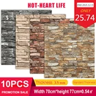 10 шт. 70*77 см фоновая кирпичная Настенная Наклейка для телевизора водостойкие пенные обои с защитой от столкновений самоклеящиеся обои для гостиной спальни