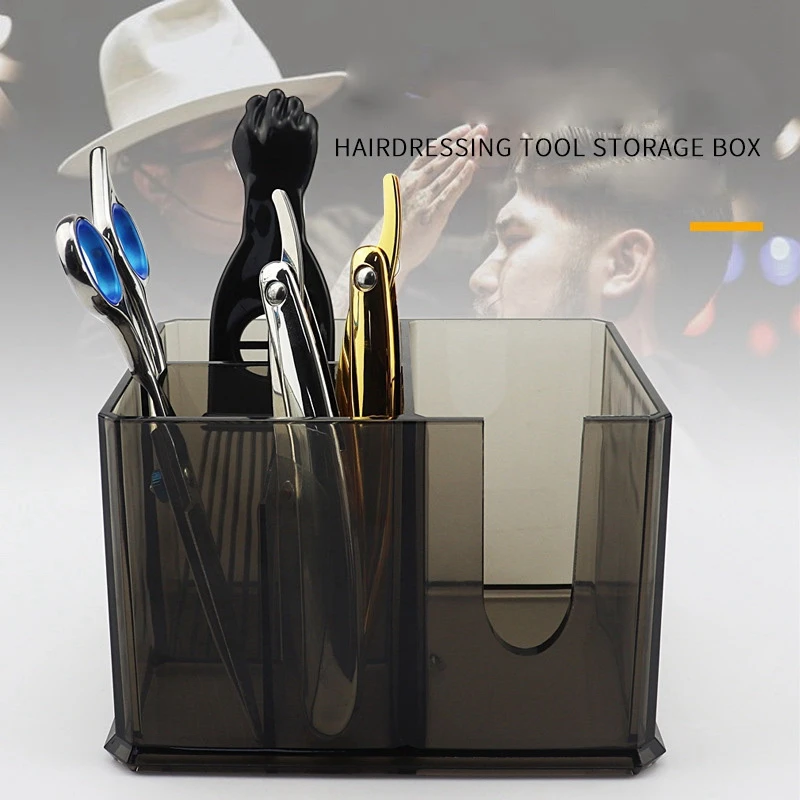 

4 Slots Row Scissors Storage Box Salon Hair Stylist Scissor Holder Home Salon Hairdressing Tools