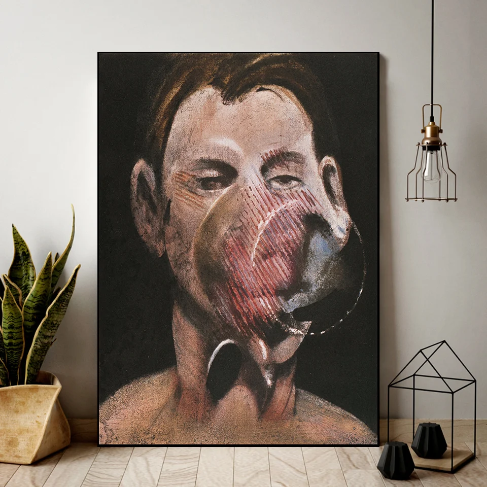 

Famous Artist Francis Bacon Abstract “Portrait of Peter Beard” Canvas Painting Poster and Print for Living Room Decor Wall Art