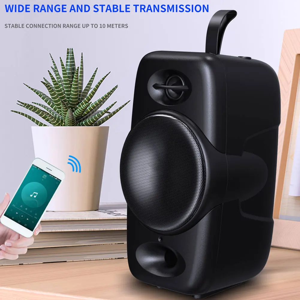 

Q8 Wireless Bluetooth 5.0 HiFi Speaker Portable Bass Surround Sound Desktop Speakers With Built-In HD Call Mic White Support Tws