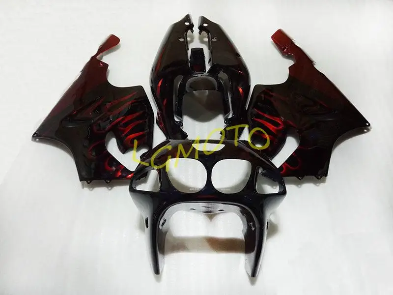 

Free customize body kit Kawasaki Ninja ZX 7R 1996 1997 1998 1999 2000 2001 2002 2003 ZX7R 96-03 bodywork fairings red flame