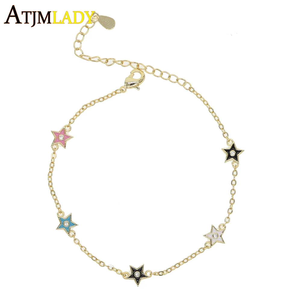 Позолоченный стильный браслет минимальный тонкий для девушек женщин 15 + 4 см