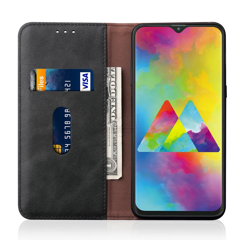 Винтажный кожаный чехол-книжка для samsung Galaxy M10 M10S M20 M30, Роскошный кошелек с подставкой для карт, Магнитный чехол-книжка, повседневный чехол, Fundas