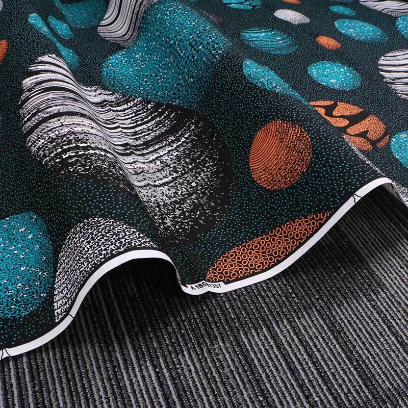 Платье из 100% полиэстера с принтом в Африканском национальном стиле 75D * 150D Осеннее