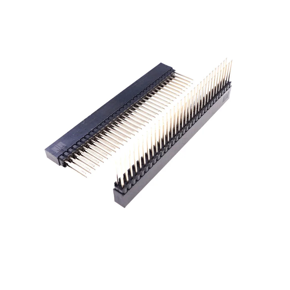 2 шт. 54 мм 64 контакта PCB гнездовой Штабелируемый разъем двухрядный 2x32 позиции для