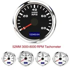 Тахометр автомобильный, 52 мм, 3000-8000 обмин, 9-30 в