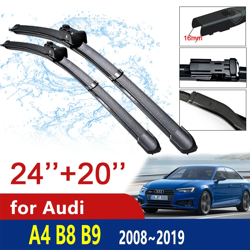 Автомобильные стеклоочистители для Audi A4 B8 B9 2008 ~ 2019 переднего ветрового стекла