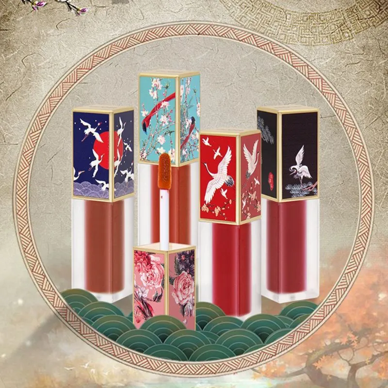 Глазурованная помада в китайском дворцовом стиле увлажняющая водостойкая