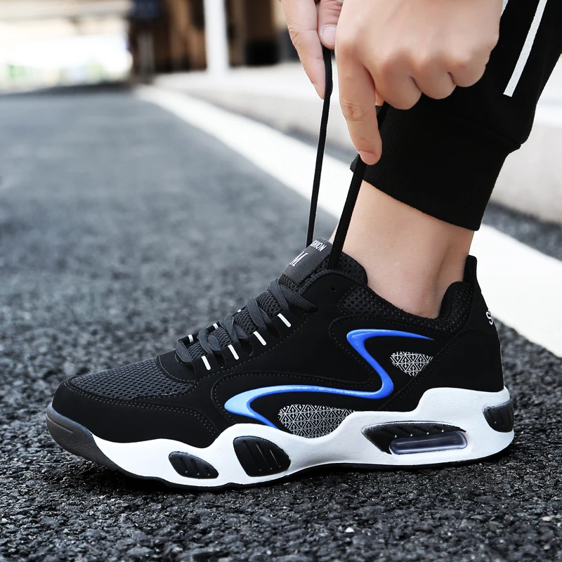 Кроссовки мужские сетчатые низкая обувь для баскетбола на шнуровке дышащие