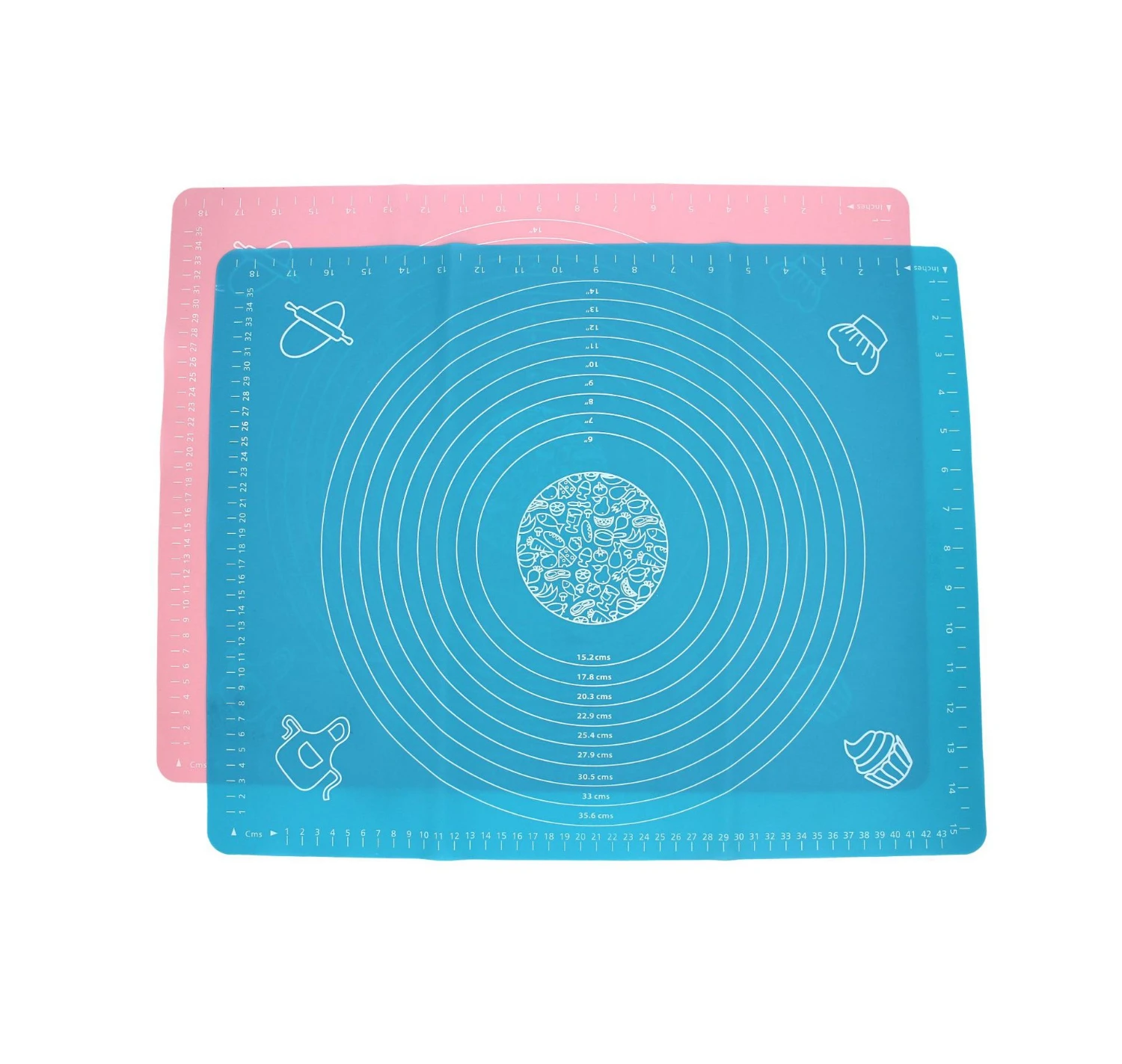 

Silicone Baking Mat For Pastry Rolling Dough With Measurements 50*40cm Free Non Stick Non Slip Table Sheet Baking For Pizza