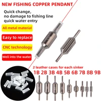 copper sinker fishing weight tackle lure raft fishing split copper shot sinker fishing line protector accessories tool