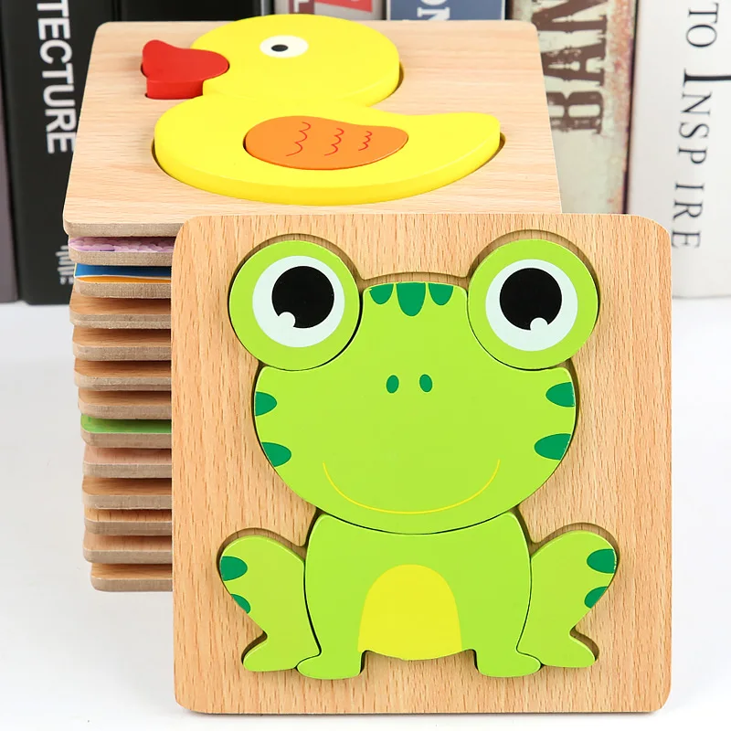 

Infant Building Wooden Three-dimensional Jigsaw Puzzle 0-1-2-3 Years Old Baby Early Education And Intellectual Development