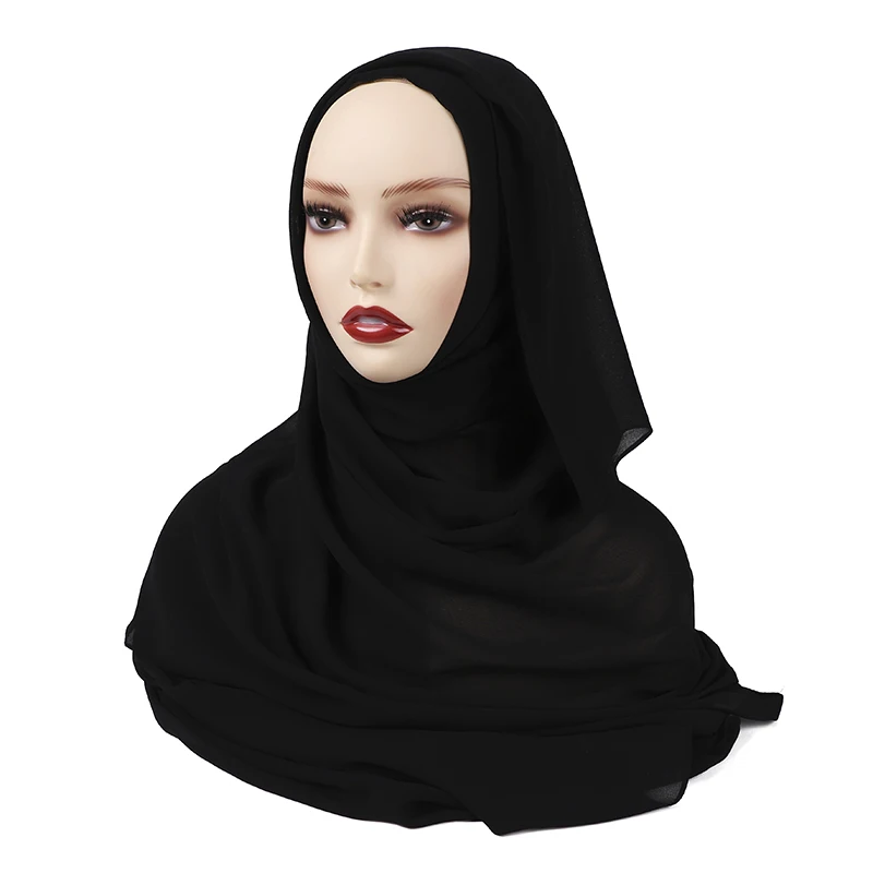 Muslim Women Bonnet Pin Free Instant Chiffon Bandana Scarf Underscarf Cap Islam Inner Headband Stretch Hijab Cover Headwrap