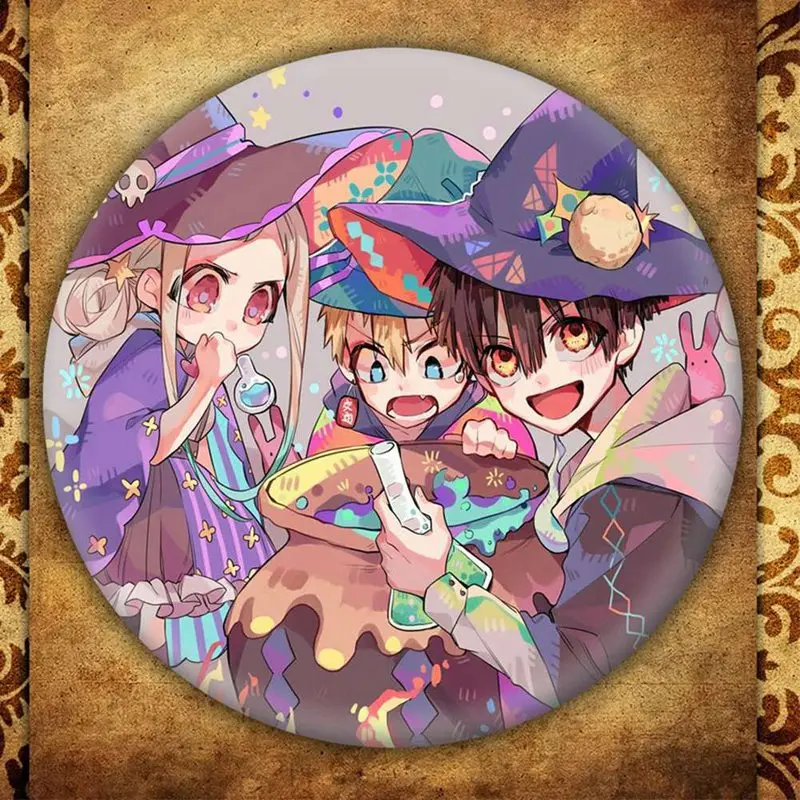 Школьный рюкзак из аниме Jibaku Shounen Hanako kun x Yashiro Nene Симпатичные значки Pin 6 шт.