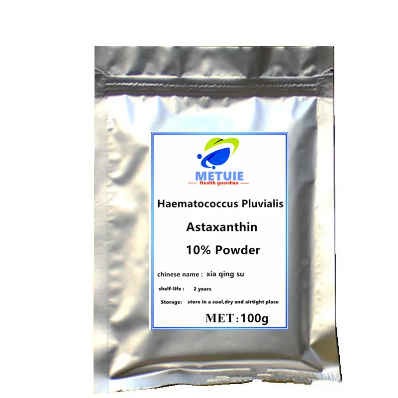 

Hot sale 10% Astaxanthin powder fish organic Haematococcus Pluvialis Extract Powder free shipping