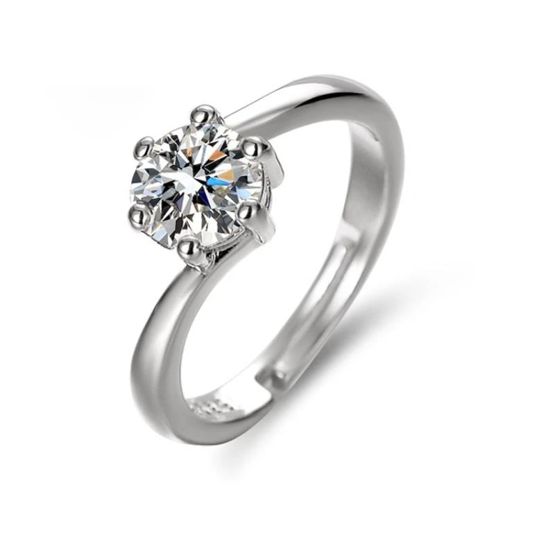 

Wedding Rings for Women Sterling Silver 925 Jewelry Adjustable Engagement Rings