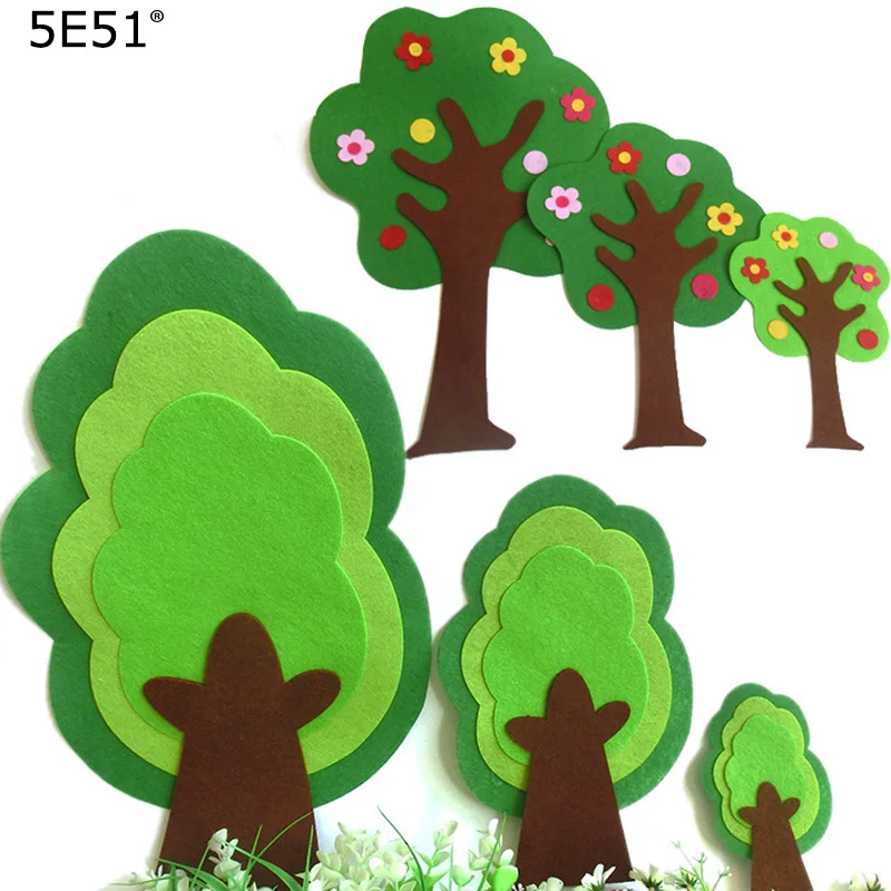 3D нетканые декоративные деревья детский сад наклейки|Наклейки на стену| |