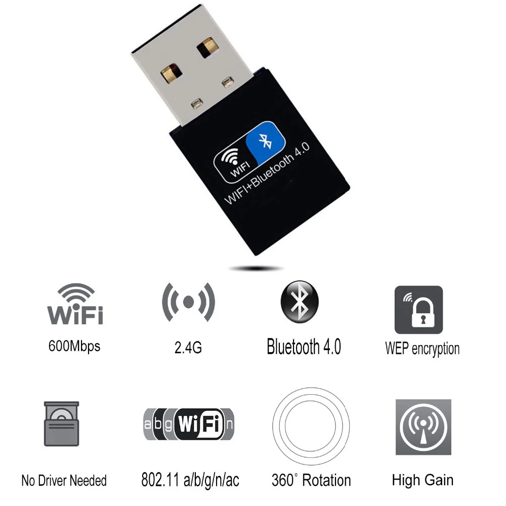 USB Wi-Fi Bluetooth 4 0 адаптер ZEXMTE беспроводной сетевой 150 м + V4.0 для настольных ПК и
