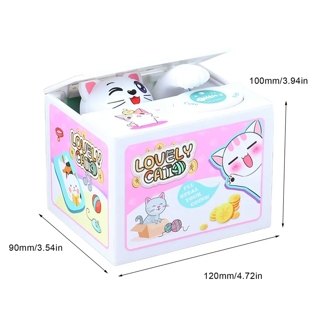 

Funny cartoon animals Music cat stealing money piggy bank Electric piggy bank birthday gifts for children