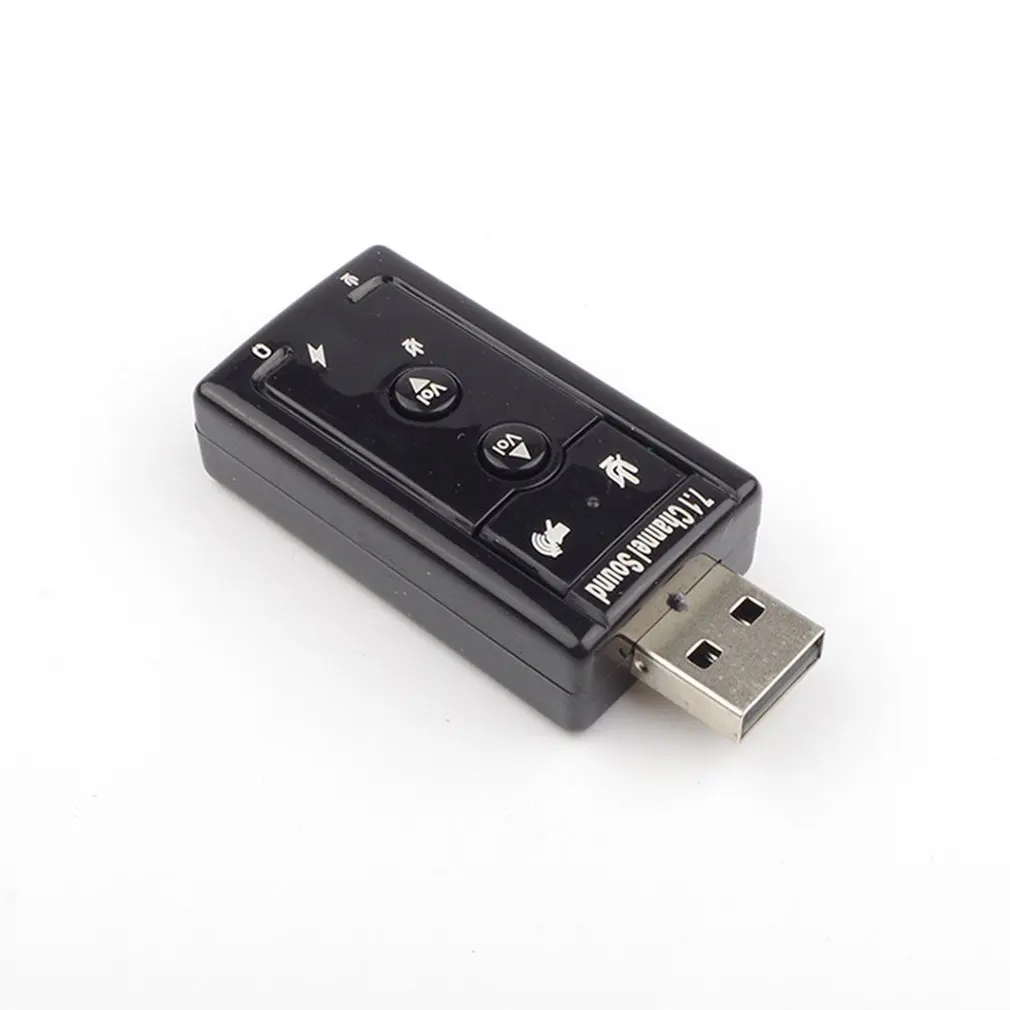 Usb звуковая карта 7 1 каналов внешняя 3D объемный звук с кнопкой управления ONLENY |