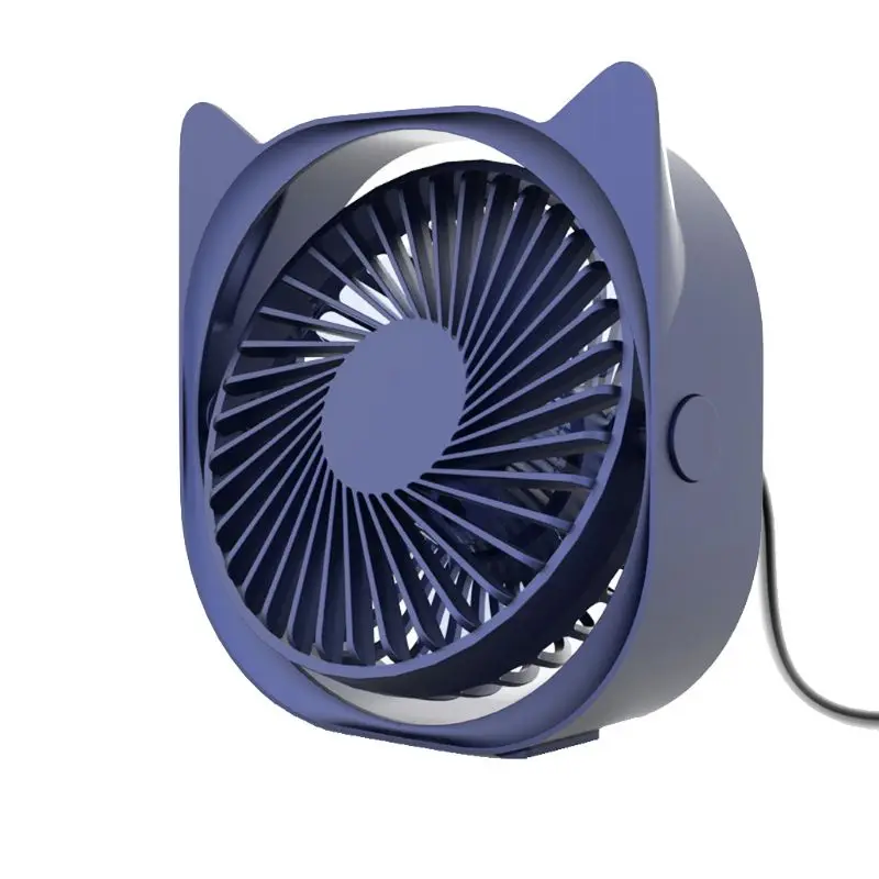 

Mini Portable USB Charging Fan 3 Speeds Adjustable Desktop Cooling Fan Cooler with Ears for Office Car Home Travel Holiday