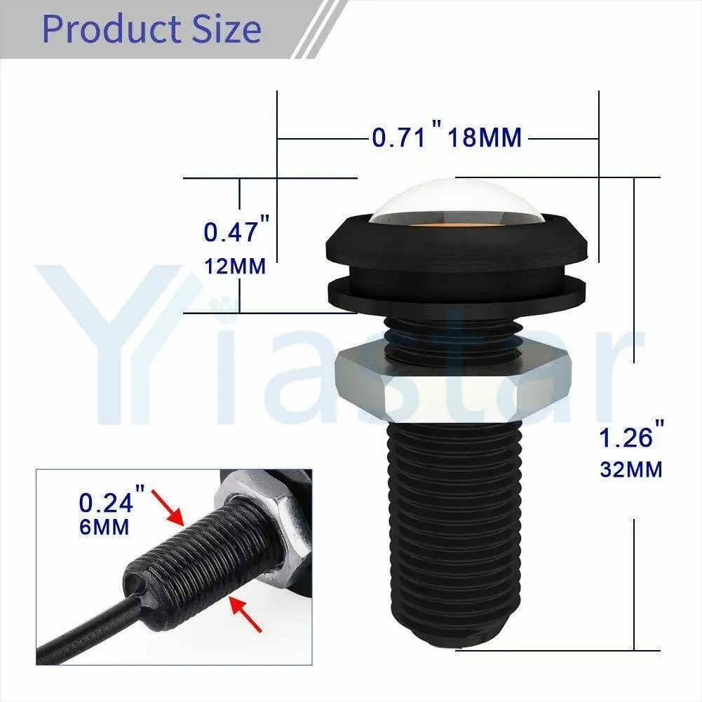 10 шт./упак. 18 мм автомобильных ДХО &quotОрлиный глаз&quot светодиодный Габаритные огни