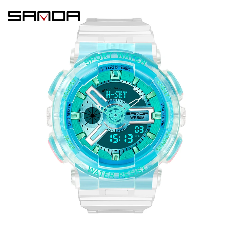 Часы наручные цифровые для мужчин и женщин спортивные Водонепроницаемые