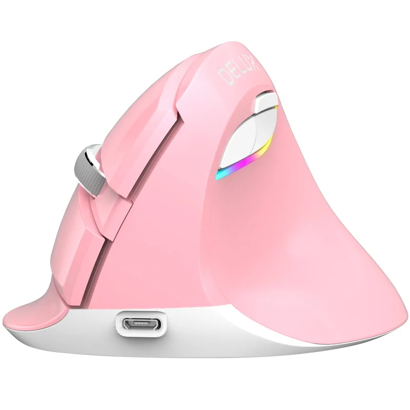 Delux M618 Вертикальная Эргономичная мышь 2 4G USB оптическая геймерская офисная