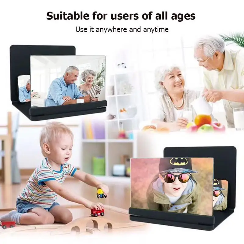HobbyLane мобильный телефон 3D экран видео лупа кронштейн складной увеличенный Рабочий стол смартфон фильм HD усилительный проектор d25