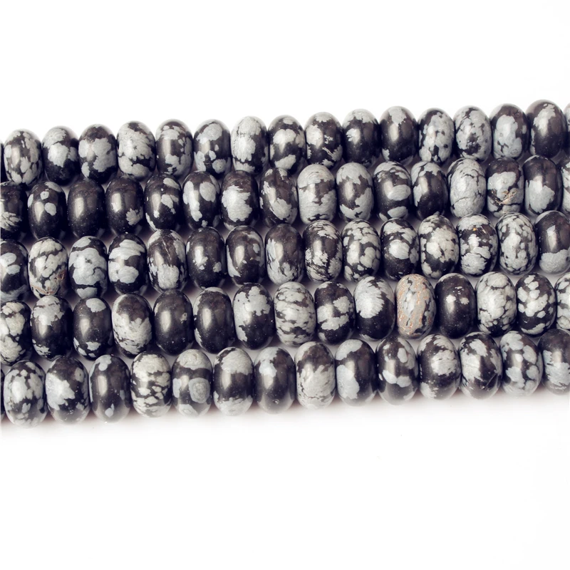 

Linxiang модные ювелирные изделия 4x6 ~ 5x8 мм натуральный драгоценный камень интервал бусины черный Снежинка сосновая бусина DIY женский браслет о...