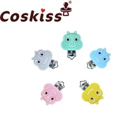 coskiss dinosaur shape pure natural harmless silicone baby teether 20pcs teething pacifier baby clip care baby care pendant
