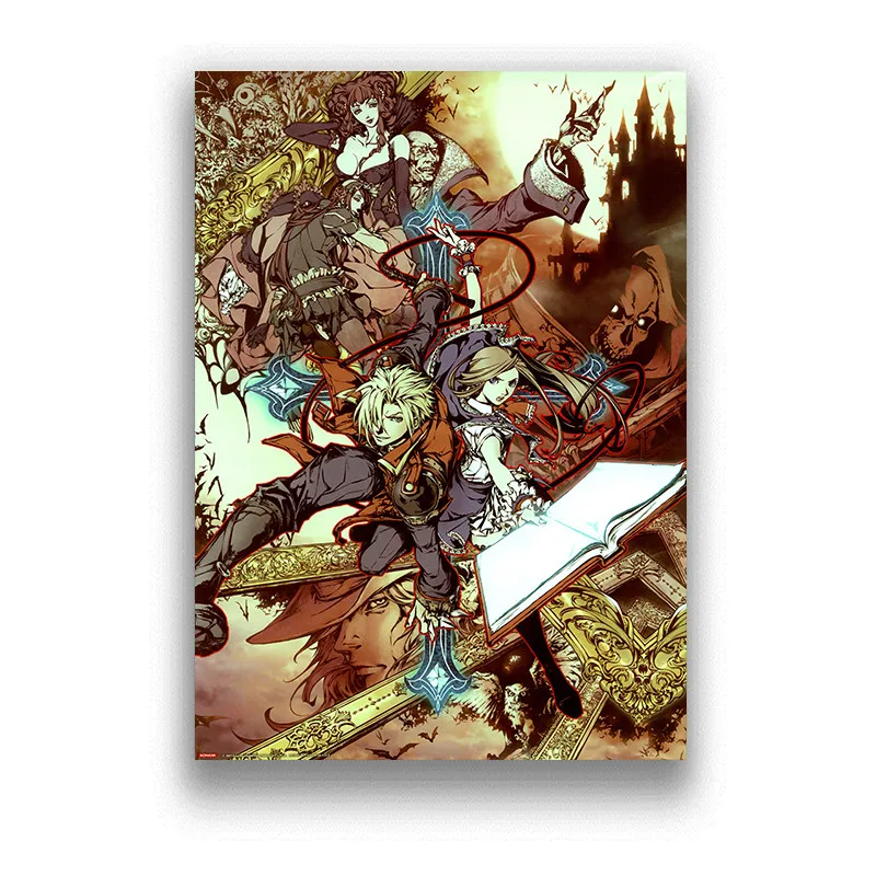 Игровой плакат Castlevania с белым покрытием настенная живопись картина домашний