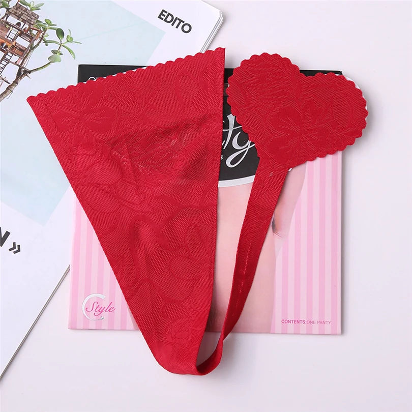 Женские сексуальные трусики невидимое C string Нижнее белье в форме сердца Figi Damskie