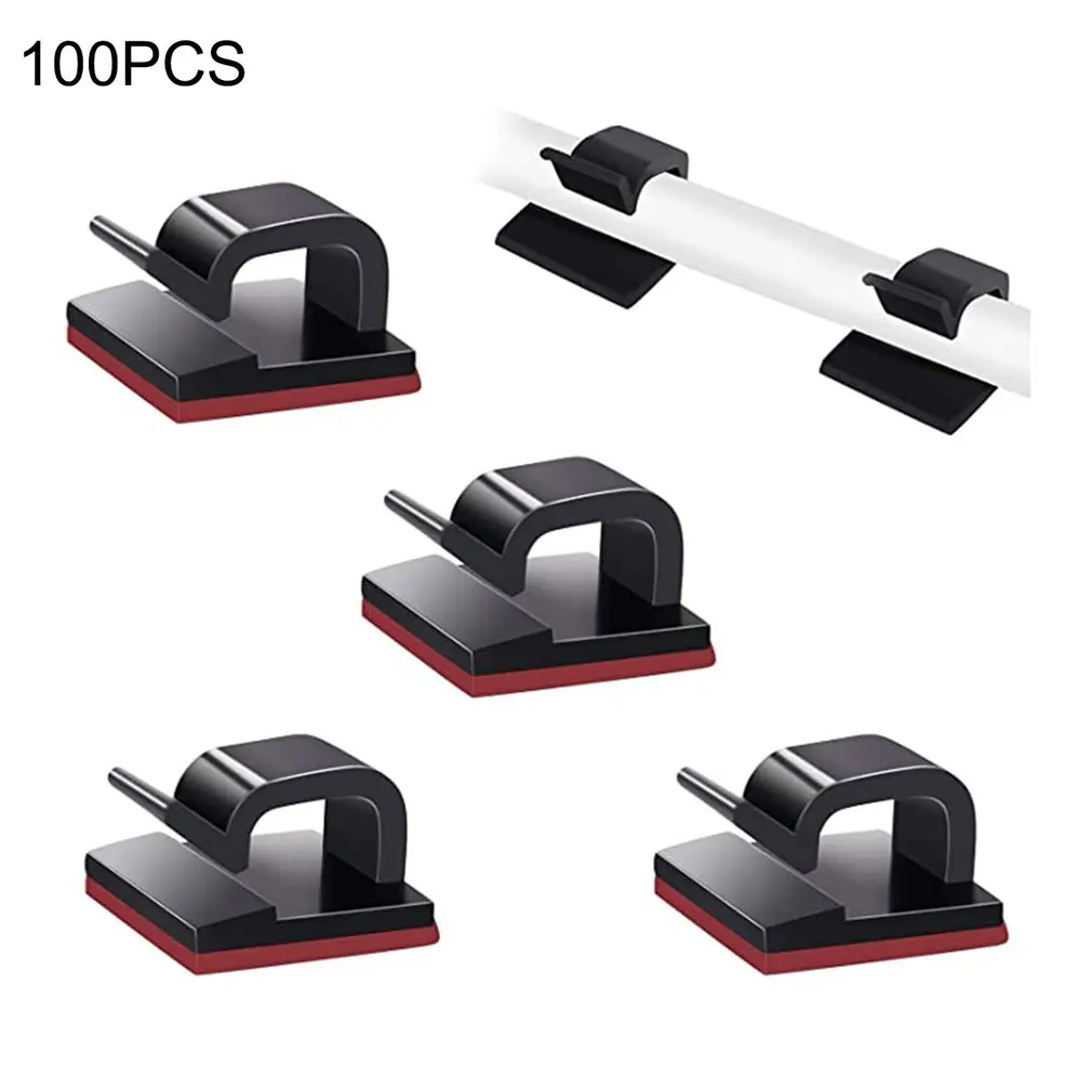 

Self-Adhesive Cable Management Clips Cable Organizers Sticky Wire Clips Cord Holder For TV PC Laptop Ethernet Cable