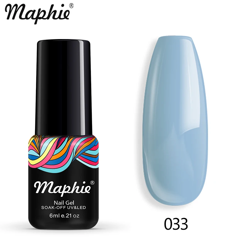 033 Maphie Гель-лак для ногтей все для маникюра Полупостоянный Vernish Soak Off UV/светодиодный Гель-лак нужен базовый верхний слой Блестящий цветной гель - Цвет: 033