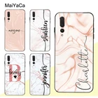 Чехол MaiYaCa для Huawei P Smart 2019 Z, P10, P20 Lite, P40, P30 Pro, Mate 10, 30, 20 Lite, с мраморными инициалами на заказ