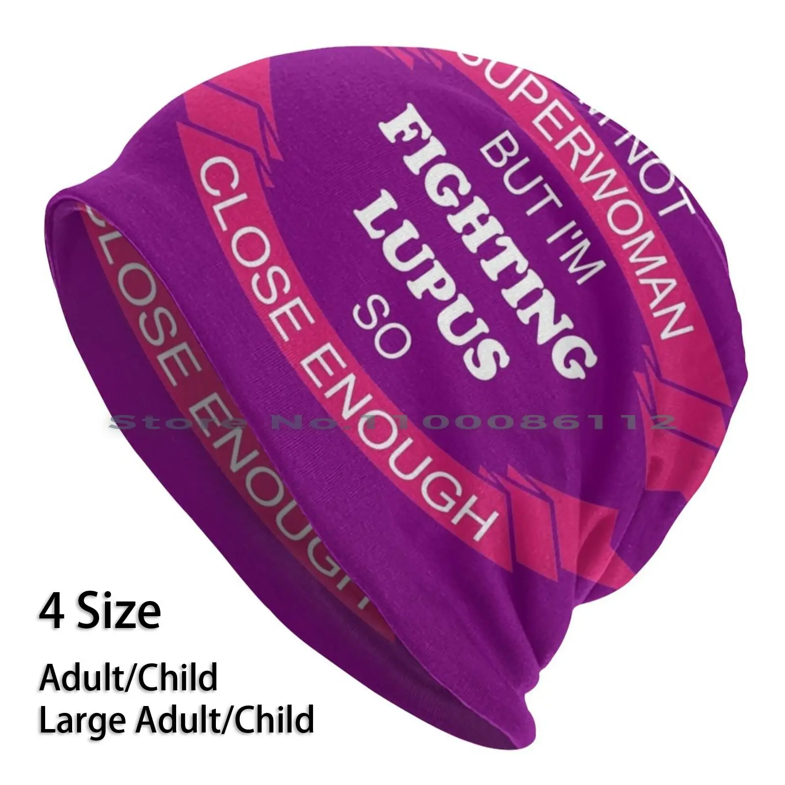 Вязаная шапка Я не Суперженщина но я сражаюсь с волком так близко