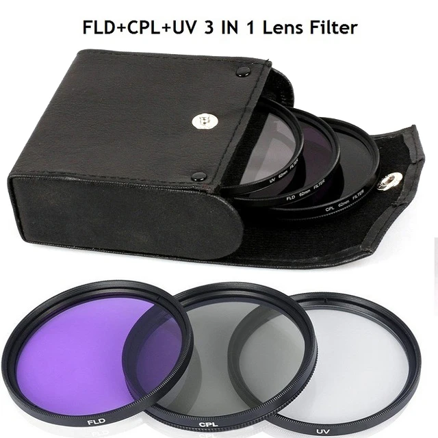 Набор фильтров для объектива UV + CPL FLD 55 мм с сумкой Canon Nikon Sony Pentax | Электроника