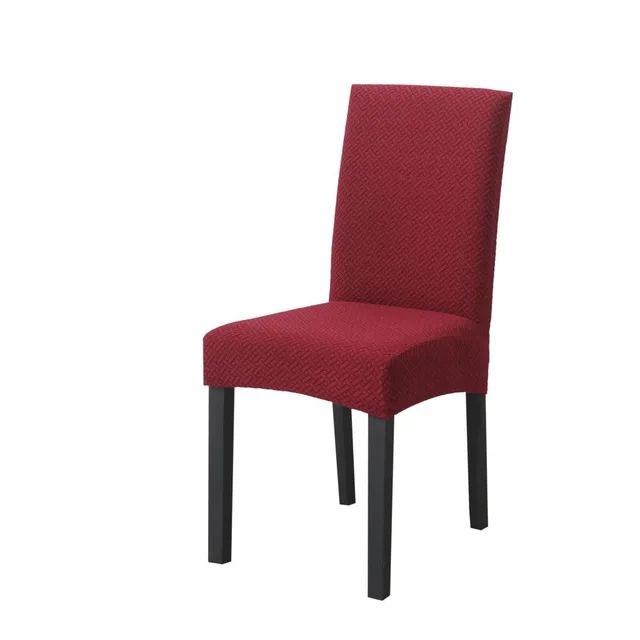 01-Burgundy 2019New бархат жаккард обеденный чехол для кресла спандекс эластичный чехол для кресла чехол для стула стрейч рождественские чехлы для стульев для свадьбы - Цвет: 01-Burgundy