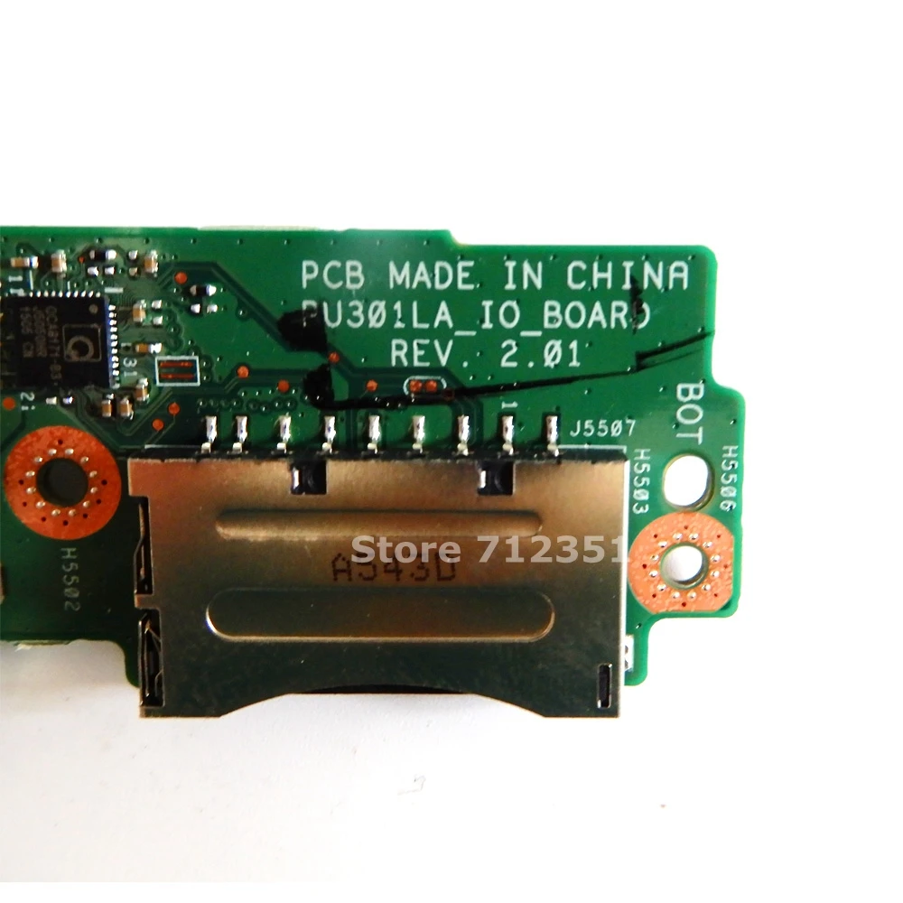 Сетевая плата для ASUS PU301LA IO_Board REV 2 01 PU301 PU301L IO USB SD-карта тест 100% ОК | Компьютеры и