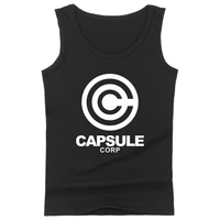 anime goku capsule corp printed fitness tank tops summer vest o neck casual sleeveless shirt cotton design bodybuilding tank top
