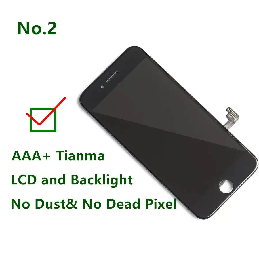 Tianma Высокое качество Полный для iPhone 8 ЖК-экран+ сенсорный дигитайзер в сборе с задней пластиной для iPhone 7 6S 6 ЖК-экран