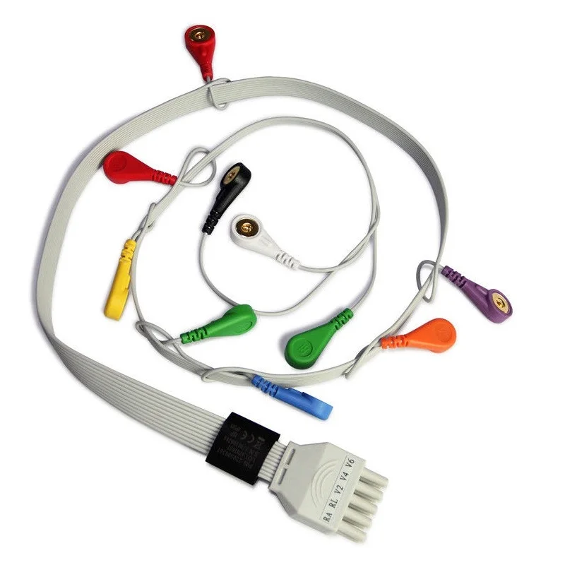 ECG Cable for Dynamic Holter EKG System Heart Rate Tester Cardiac TLC9803 TLC5000 TLC6000 | Красота и здоровье