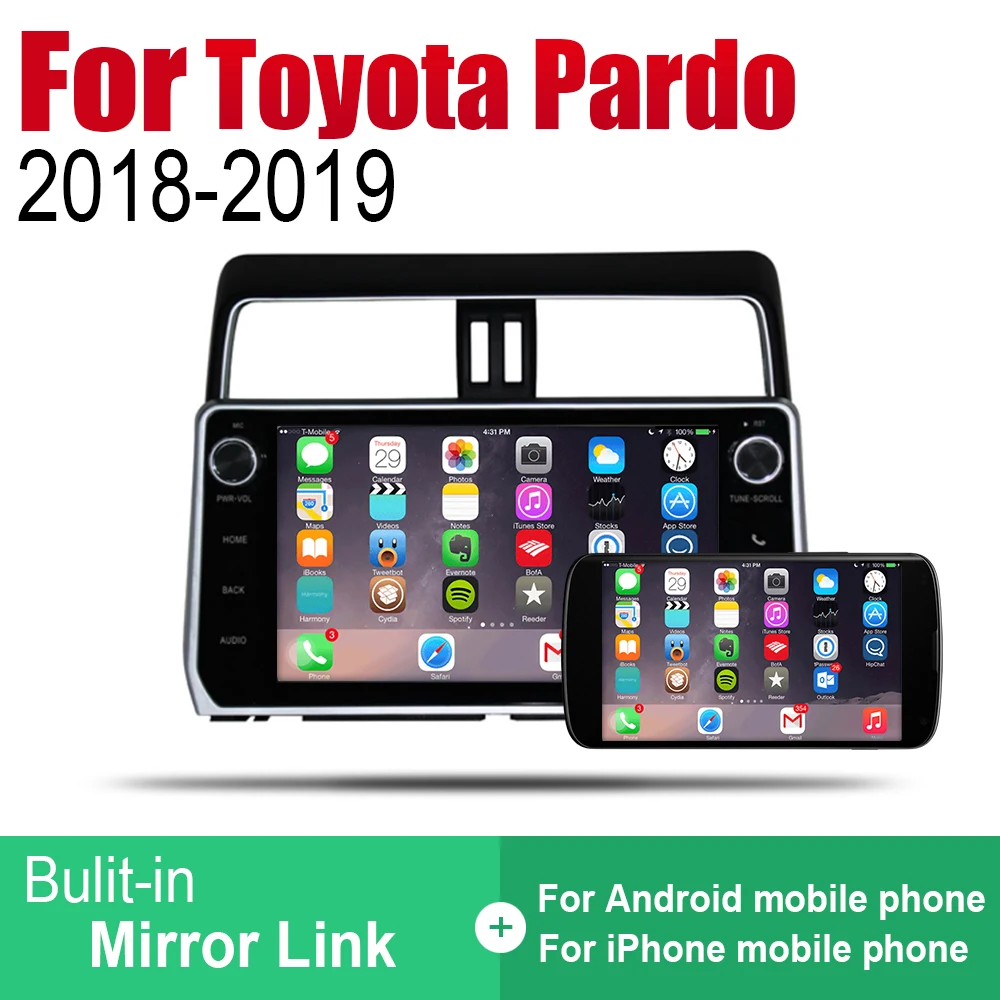 ZaiXi Android автомобильный GPS Navi для Toyota Pardo/LC950/Prado 950 2018 ~ 2019 плеер навигация WiFi Bluetooth