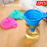 upgrade size silicone folding funnels collapsible car auto engine funnel oil funnel household liquid dispensing kitchen tools