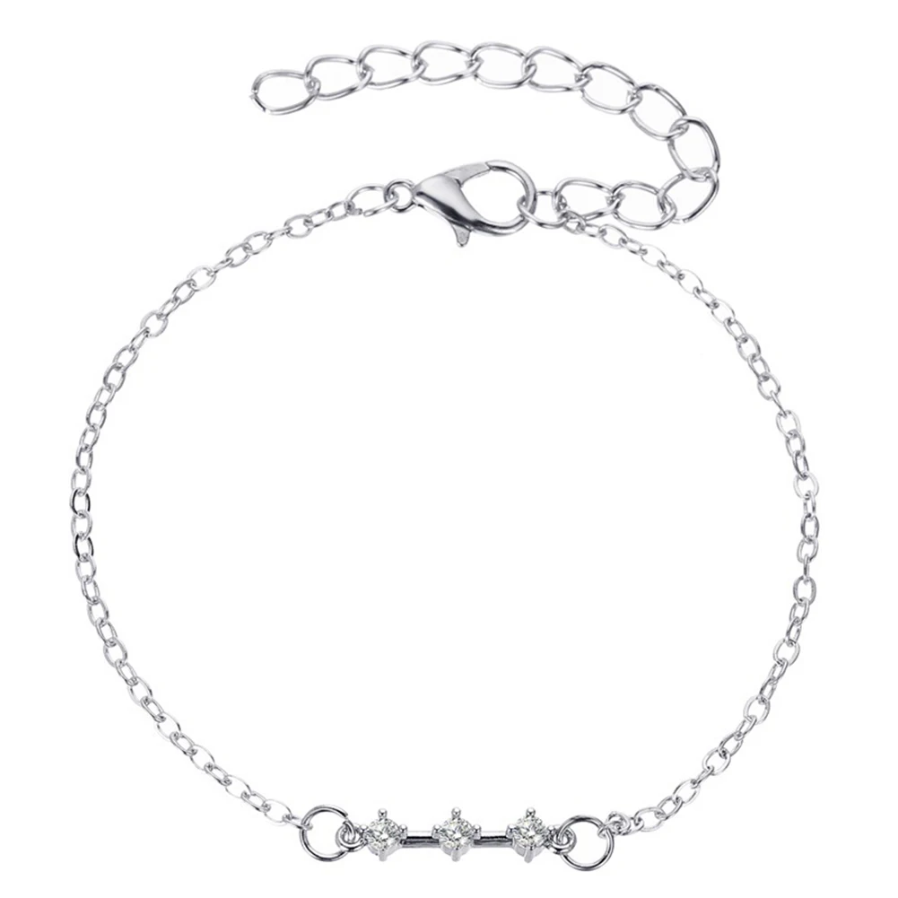 Женский браслет из сплава с цирконами|Цепочки и браслеты| |