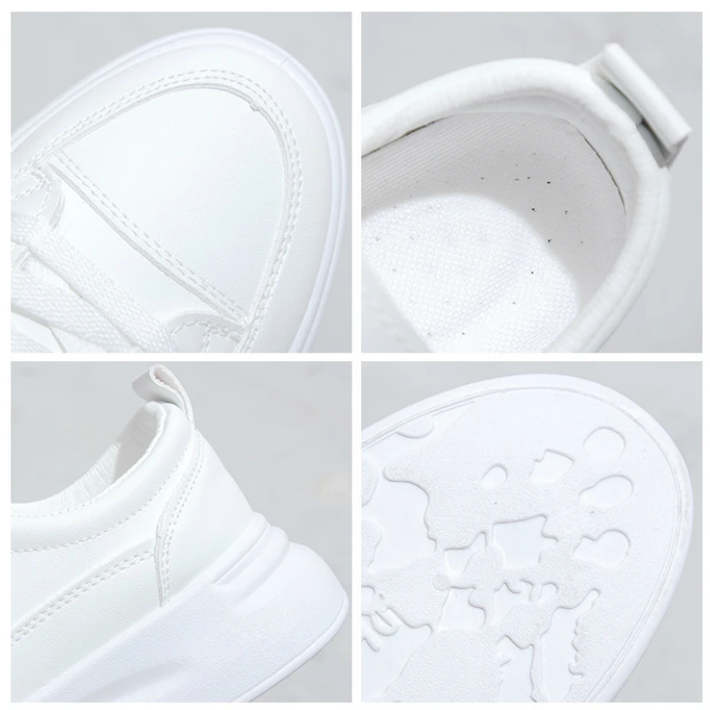 Кроссовки женские на мягкой подошве повседневные туфли платформе дышащие белые