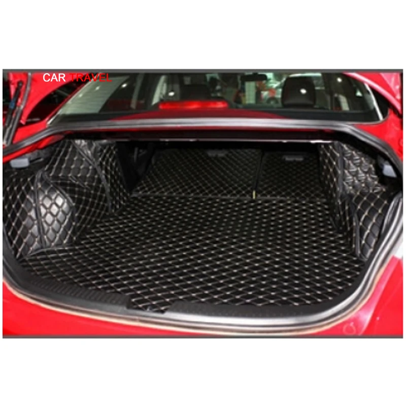 Хорошие качественные маты! Полный набор автомобильных ковриков для багажника Mazda